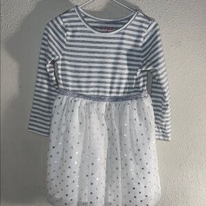 Cat & Jack Striped Dress with Glittery Tulle Skirt